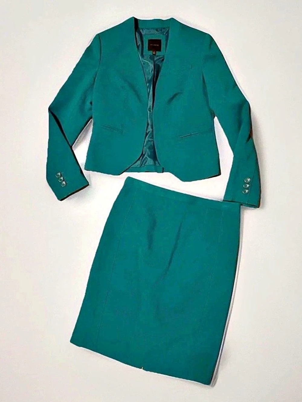 The Limited Green Skirt Suit Size Small Blazer And Size 10 Skirt